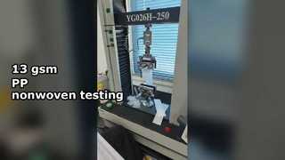 Prueba de resistencia a la tracción no tejida de PP de patrón cuadrado de 15 g/m²
